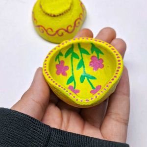 Hand Painted Diya For Home Decor