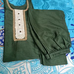 Olive Green Kurta Set