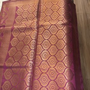 Magenta(Onion Colour) Benarasi Silk