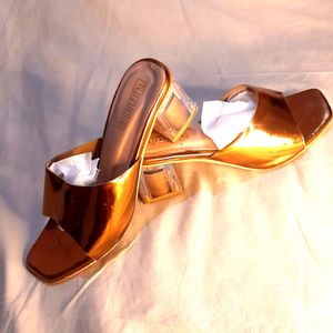 Beautiful Golden Heels For Women Just Like New