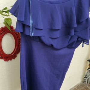 A Beautiful Royal Blue Colour Veromda Dress