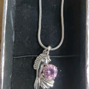 Fish Shaped Pendant With Chain