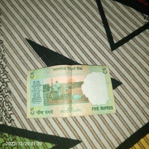 Rupees 5 Tractor Note