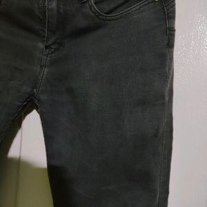 Dark Grey Colour Jeans For Women