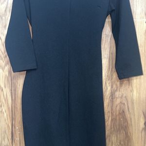 black shein midi dress