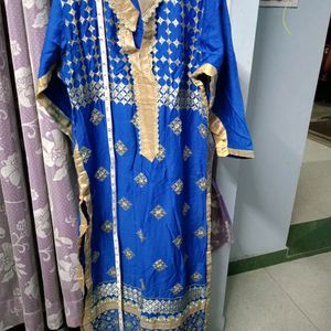 Royal Blue Embroidery Kurti