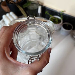 4 IKEA Glass Clip Jar