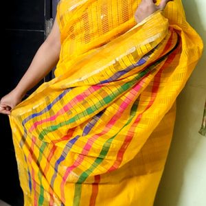 Gorgeous Yellow Saree Perfect For Haldi Event.