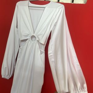 Cut Out White Dress Size S