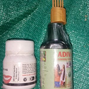 Combo Of 3 Adivasi Hair Oil & Teeth Whitening Po