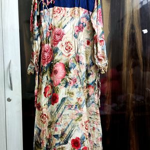 Floral Cold Shoulder Kurta