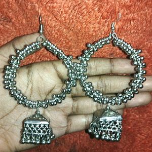 Stylish Silver Jhumki