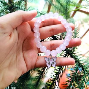 Pink Butterfly Charm Bracelet Combo