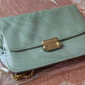 Mint green sling bag