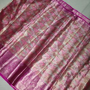 Pink Colour Big Border Pattu Saree