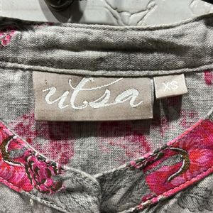 Utsa Grey Color With Floral Motifs