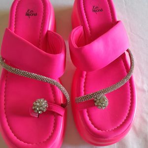 Neon Pink Casual Sandals (Women's)