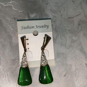 Green Stone Earrings