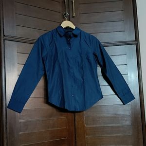 Wardrobe Westside Women Navy Blue Formal Shirt