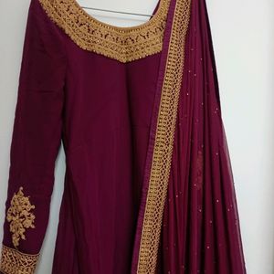 Beautiful Burgundy Anarkali