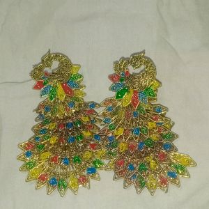 Earrings Peacock Design