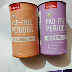 Sirona Pad Free Period Menstrual Cup Pack Of 2