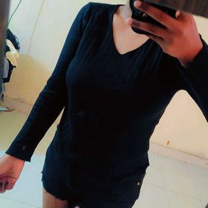 Pre Winter Black Stylish Top