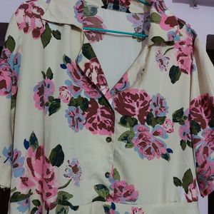 Off White Floral Dress