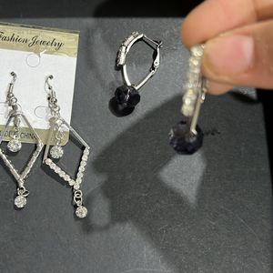 Combo Of Silver Platted Earings
