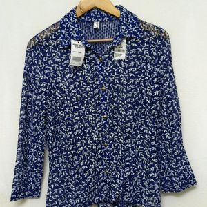 Trendy New Blue And White Top For Women