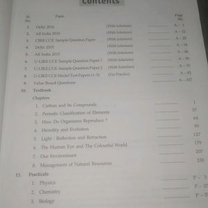 Science Class - X Sample Paper With Solutions