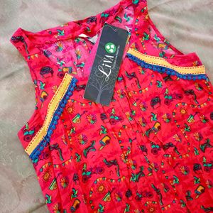 Global Desi Liva Sleeveless Tunic Size XS 75 cm.