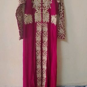 Maroon Party Wear 4 Piece Dress