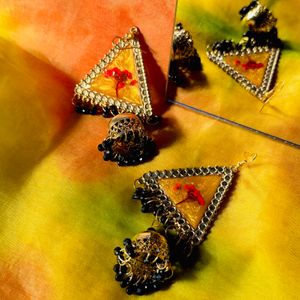 Triangle Resin Jhumka