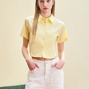 Yellow Crop Shirt