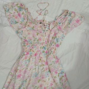 Floral Coquette Cottagecore Pinterest Mini Dress