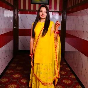 Yellow Sharara Suit Set