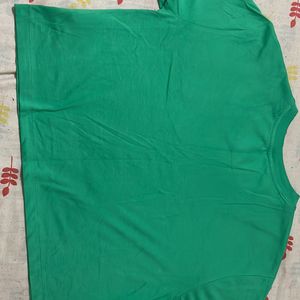 Crop Tshirt Green Color Size-m