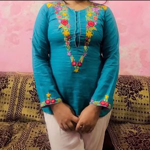 Short Kurti With Embroidery