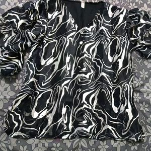 Zebra Printed Stylish Top For Women