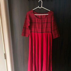 Maroon Anarkali