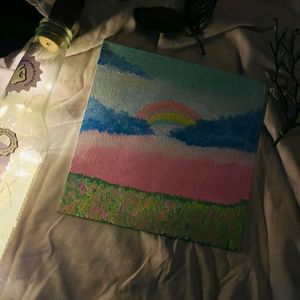 Rainbow Acrylic Painting