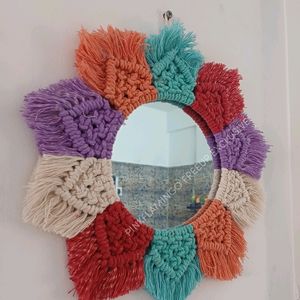 12 Inches Macrame Mirror