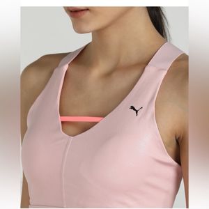 PUMAWomen Sports Lightly Padded Bra (Beige)