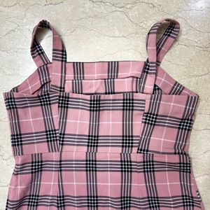 Pink Checks Dress
