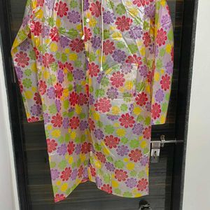 Floral design Rain Coat For Women