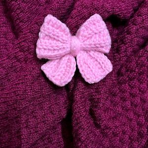 Crocheted Bow Hairclips