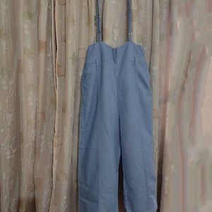 Blue Denim Style Dungaree Jumpsuit