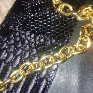 Faux Snake Pattern Purse