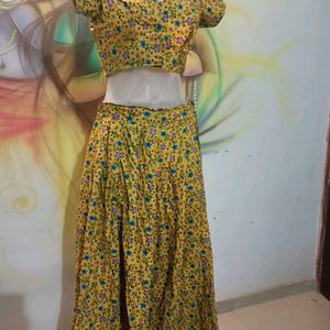 Skirt N Blouse (Yellow Floral)